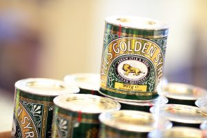 Stack of Lyle's Golden Syrup tins