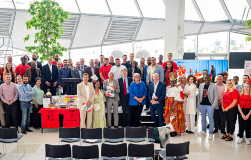 Group photo of guests at event to celebrate 15 years of CABNAB