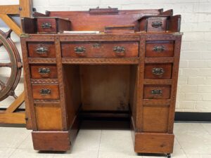 A wooden desk