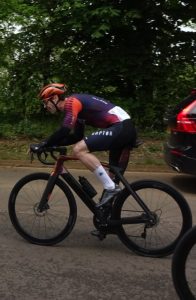 Man cycling in countryside