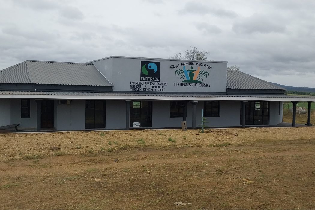 Office building with fairtrade and sugarcane farmer organisation logos